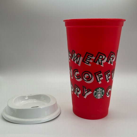 Set of 4 Starbucks , Pink, holiday Red, take it to go. Reusable 16oz Cup - Picture 2 of 9